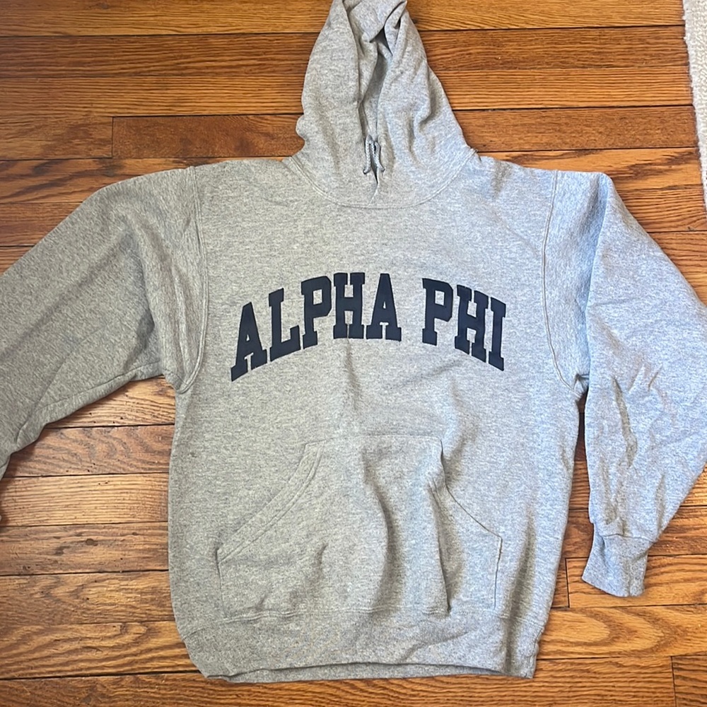 Alpha Phi hooded drawstring sweatshirt
